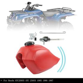 Munirater Rdb170154t For Honda Atc 250sx 1985-1987 Red Plastic Fuel Tank Gas Cap
