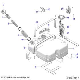 2522094 Polaris Asm-fuel Tank Incl. 2 18 19 Genuine Oem Part Qty 1