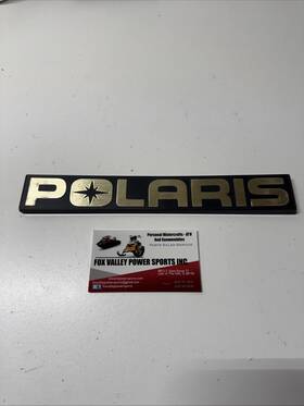 Polaris 2660002 New Oem Gold Gas Fuel Tank Logo Emblem