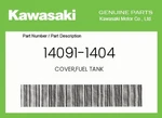 Kawasaki Genuine Cover,fuel Tank 14091-1404. Fixed Price $54.18.