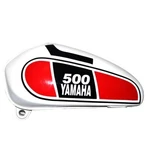 Yamaha Xt 500 Tt White Red Painted Steel Fuel Gas Petrol Tank 1977 Model S2U. Fixed Price $239.35.