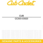 Cub Cadet 503-03820 Solenoid Valve Outlet Tube Eps Yellow Vehicle Utility MX550. Fixed Price $22.95.