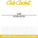 Cub Cadet 503-02755 Carbon Canister Fuel Valve Eps Yellow Vehicle Utility MX550. Fixed Price $119.60.