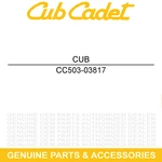 Cub Cadet 503-03817 Carbon Canister Inlet Tube Eps Yellow Vehicle Utility MX550. Fixed Price $28.95.